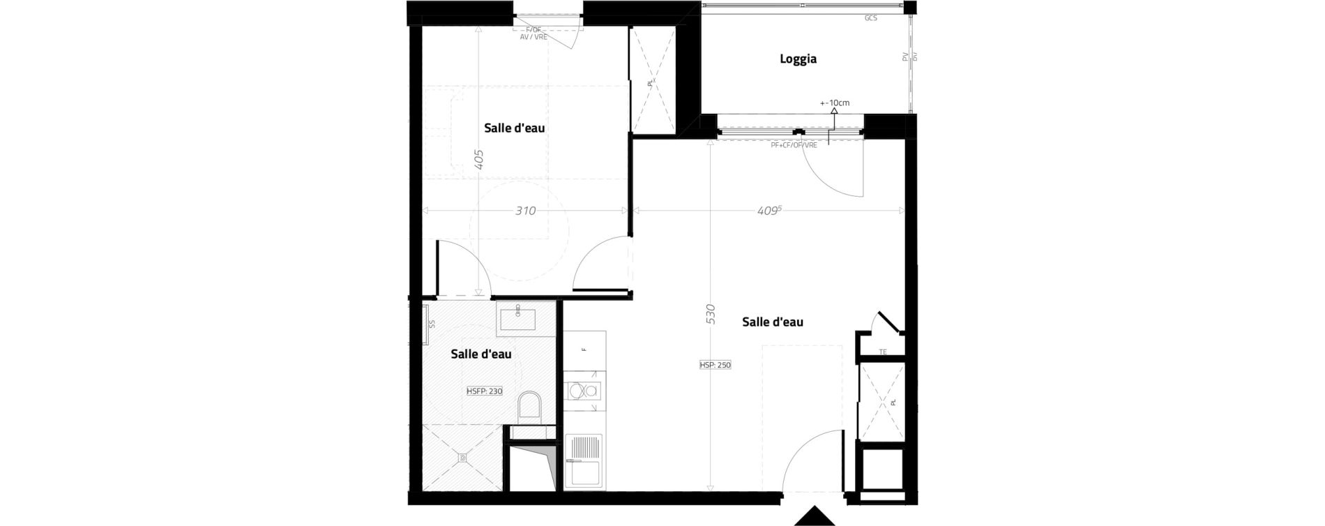 Appartement T2 meubl&eacute; de 42,50 m2 &agrave; L'&Eacute;trat Centre