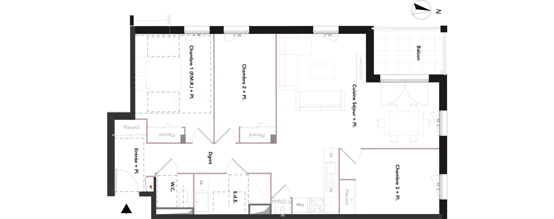 Appartement T4 de 85,15 m2 &agrave; Riorges Centre