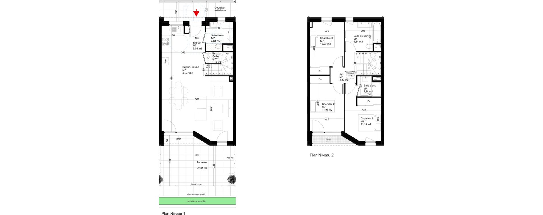 Maison T4 de 95,20 m2 &agrave; Roanne Centre