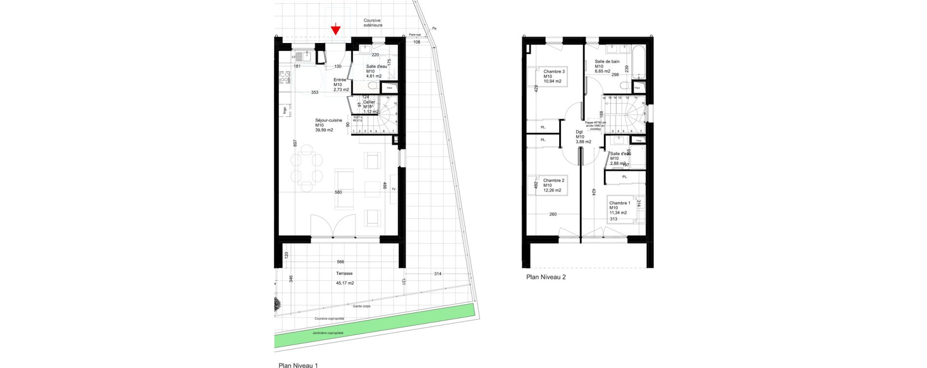 Maison T4 de 96,30 m2 &agrave; Roanne Centre