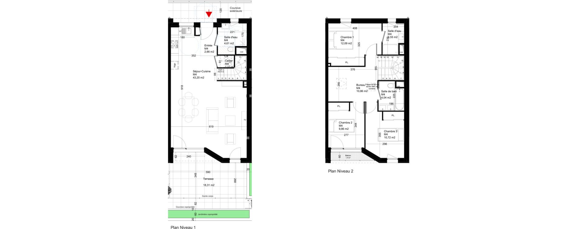 Maison T5 de 102,70 m2 &agrave; Roanne Centre