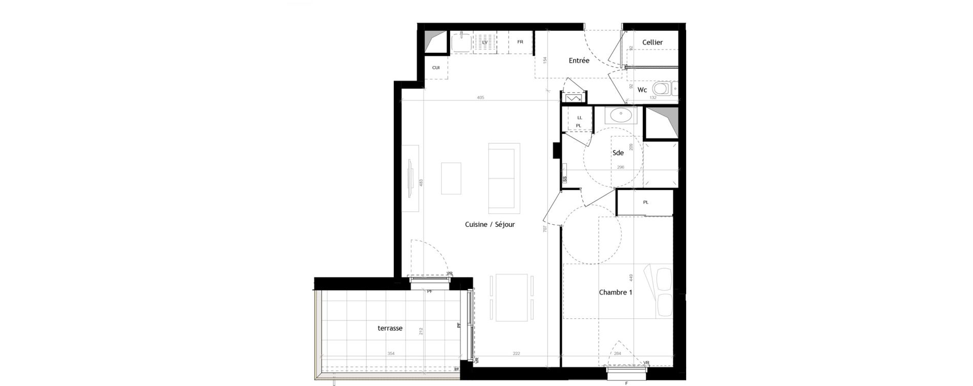 Appartement T2 de 53,00 m2 &agrave; Roanne Centre