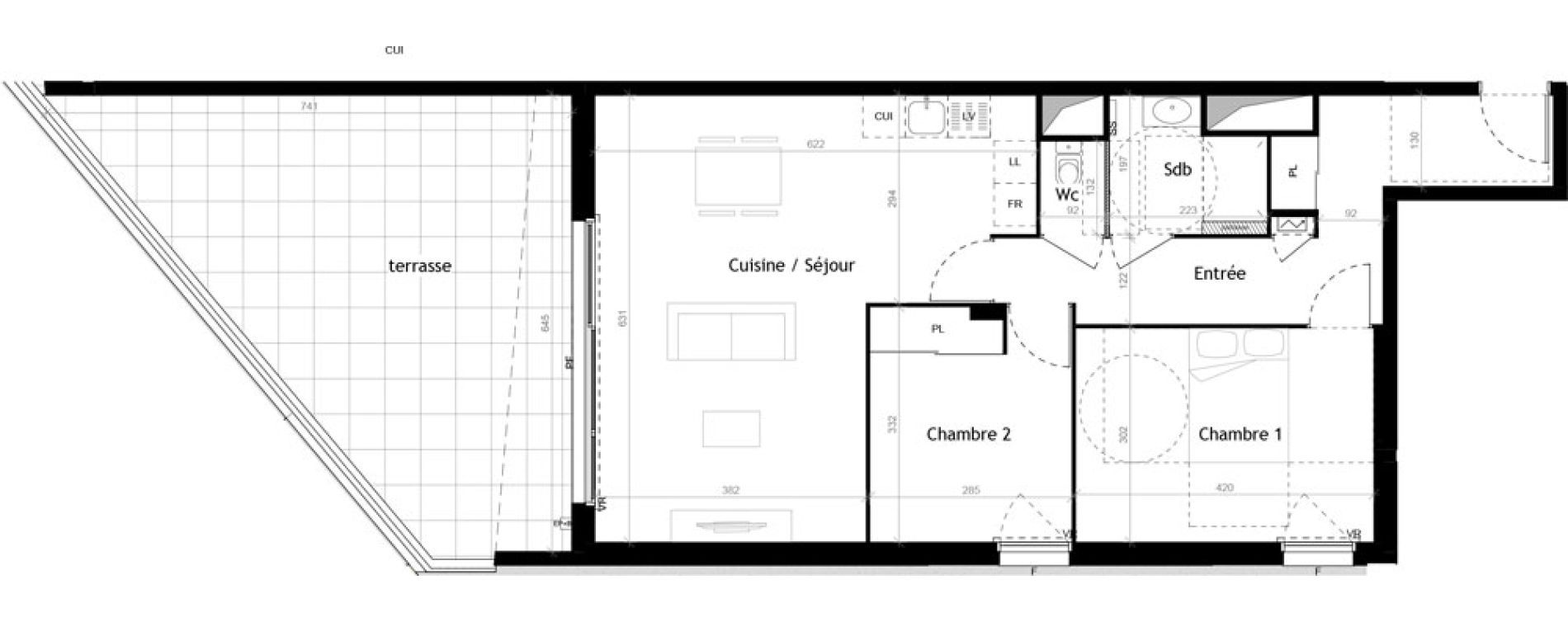 Appartement T3 de 69,90 m2 &agrave; Roanne Centre