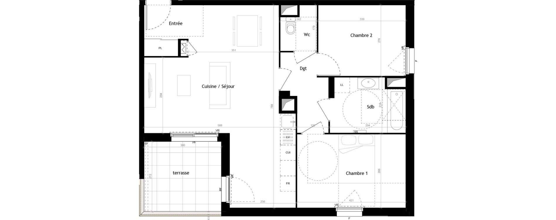 Appartement T3 de 67,70 m2 &agrave; Roanne Centre