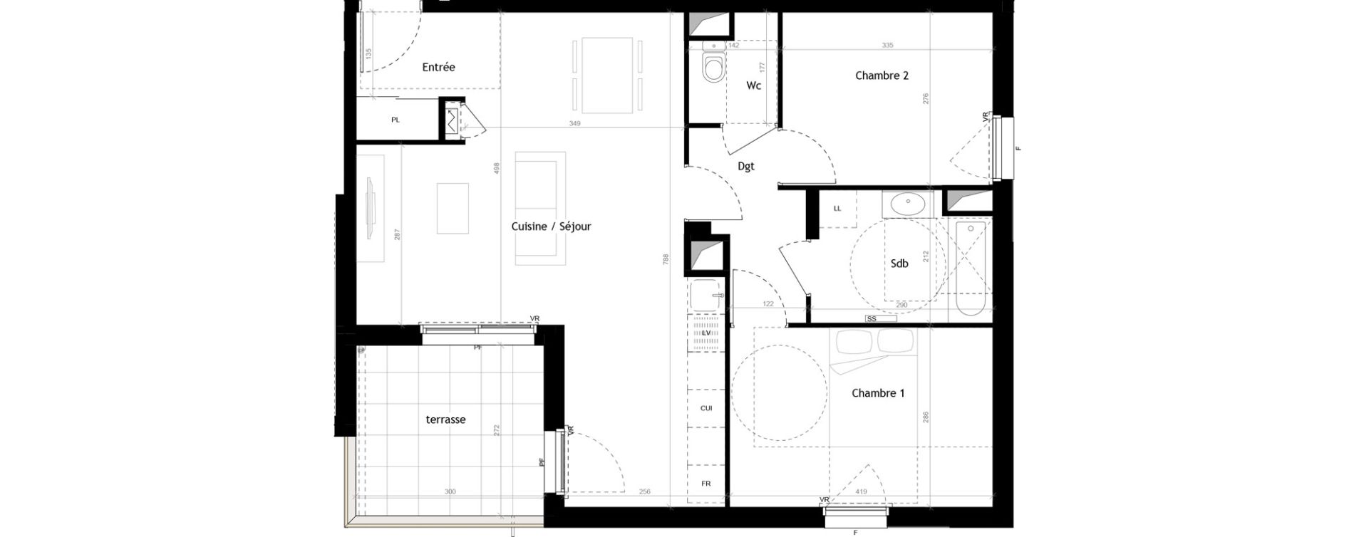 Appartement T3 de 67,30 m2 &agrave; Roanne Centre