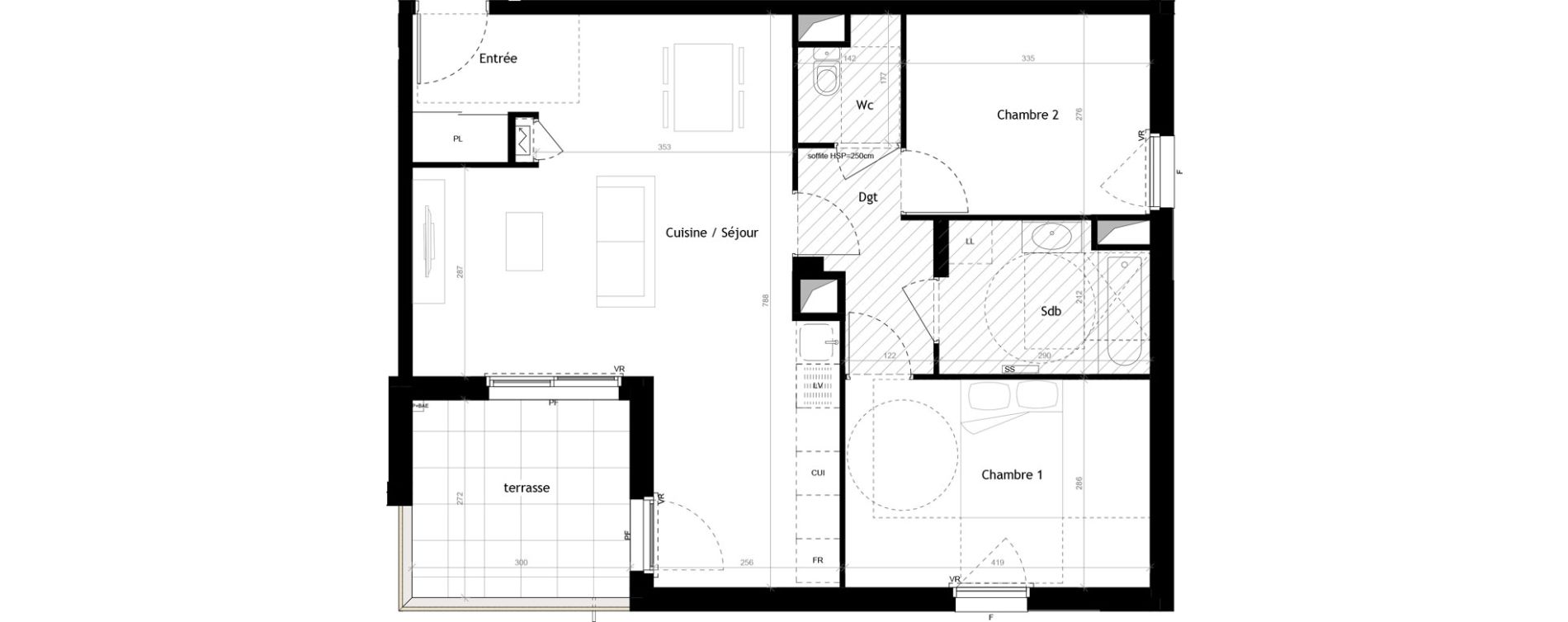 Appartement T3 de 67,30 m2 &agrave; Roanne Centre