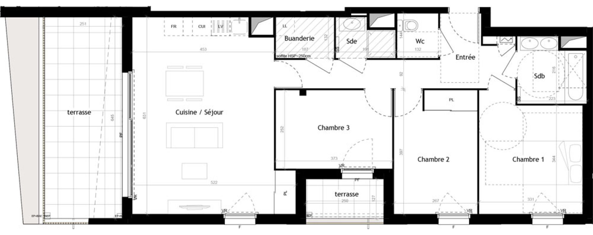 Appartement T4 de 80,60 m2 &agrave; Roanne Centre