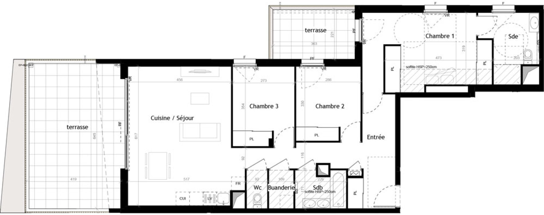 Appartement T4 de 94,00 m2 &agrave; Roanne Centre