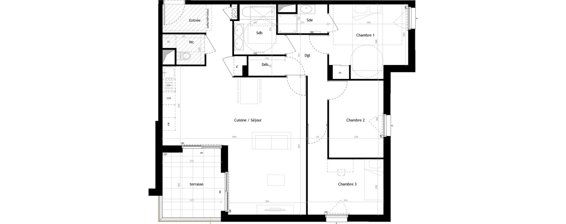 Appartement T4 de 90,50 m2 &agrave; Roanne Centre