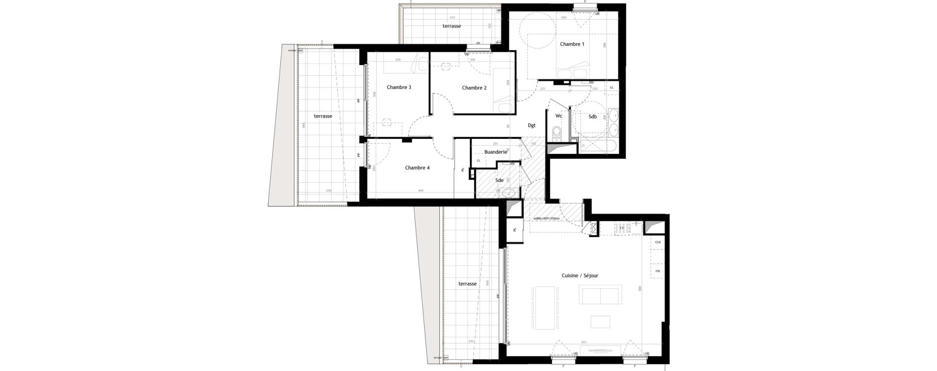 Appartement T5 de 103,00 m2 &agrave; Roanne Centre