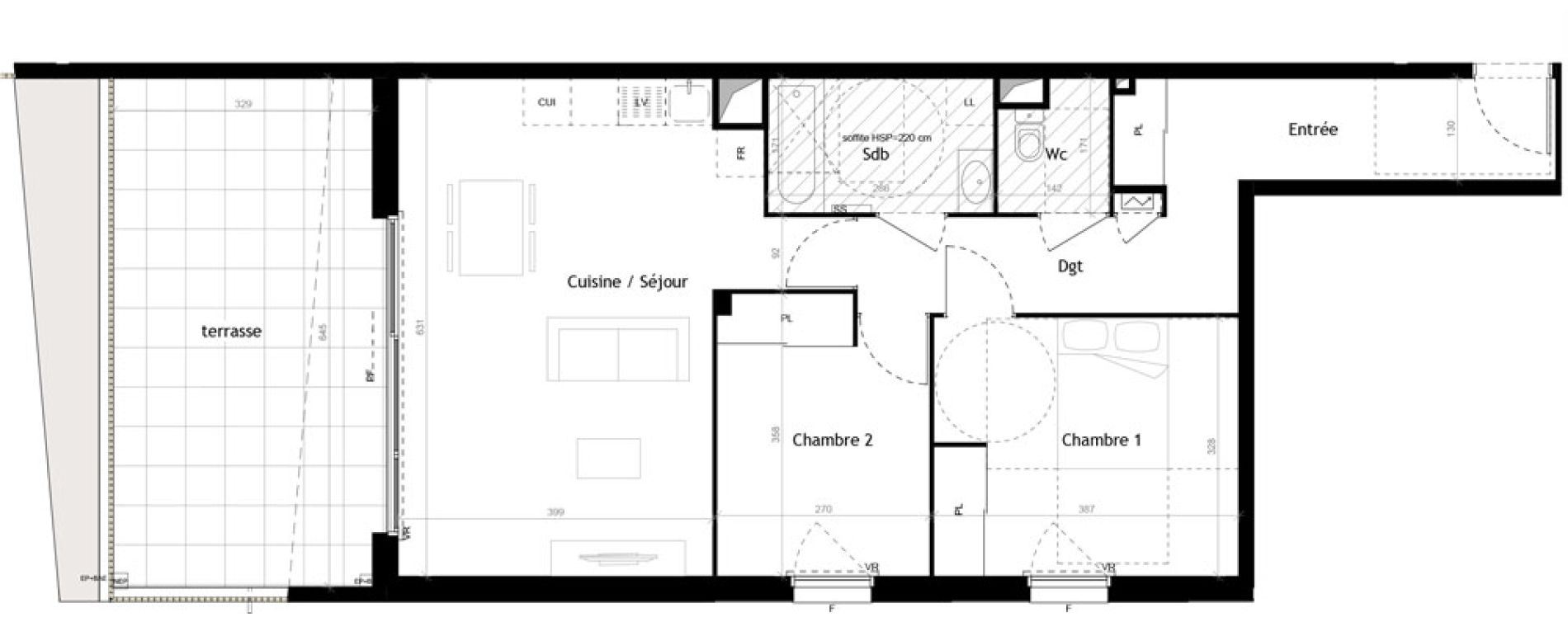 Appartement T3 de 70,30 m2 &agrave; Roanne Centre