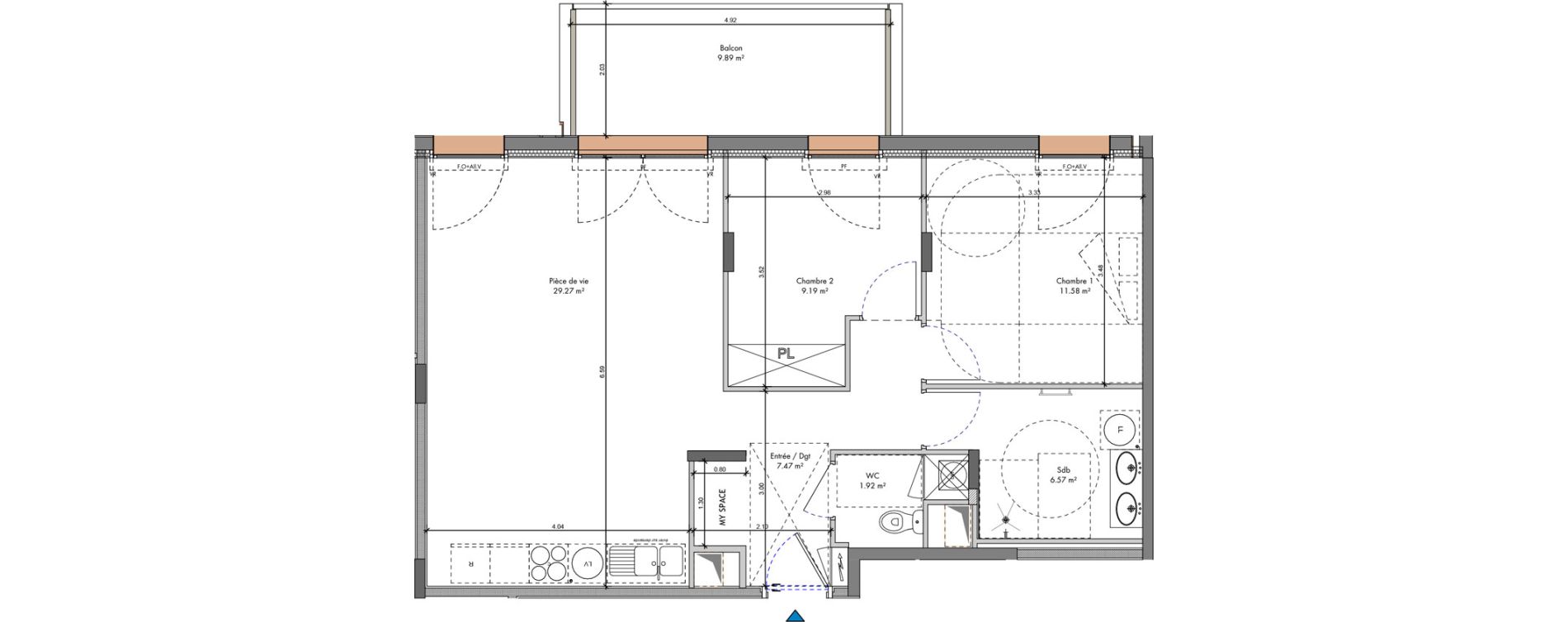 Appartement T3 de 66,01 m2 &agrave; Roanne Halage