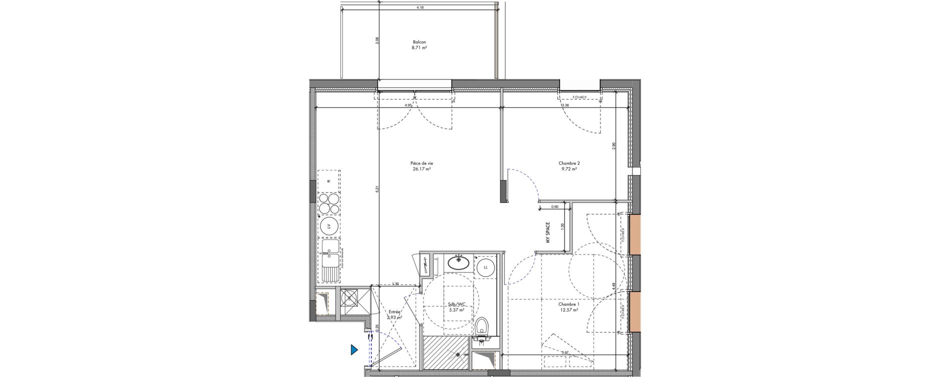 Appartement T3 de 56,75 m2 &agrave; Roanne Halage