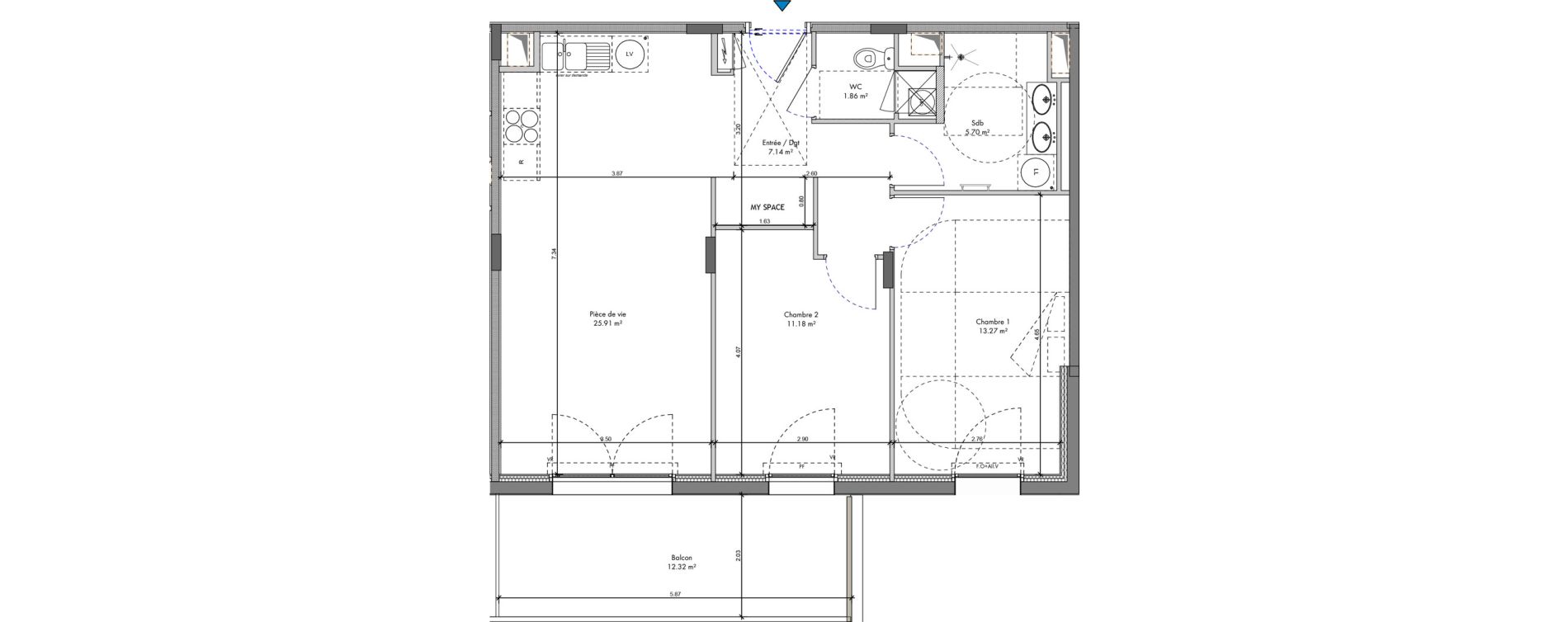 Appartement T3 de 65,06 m2 &agrave; Roanne Halage