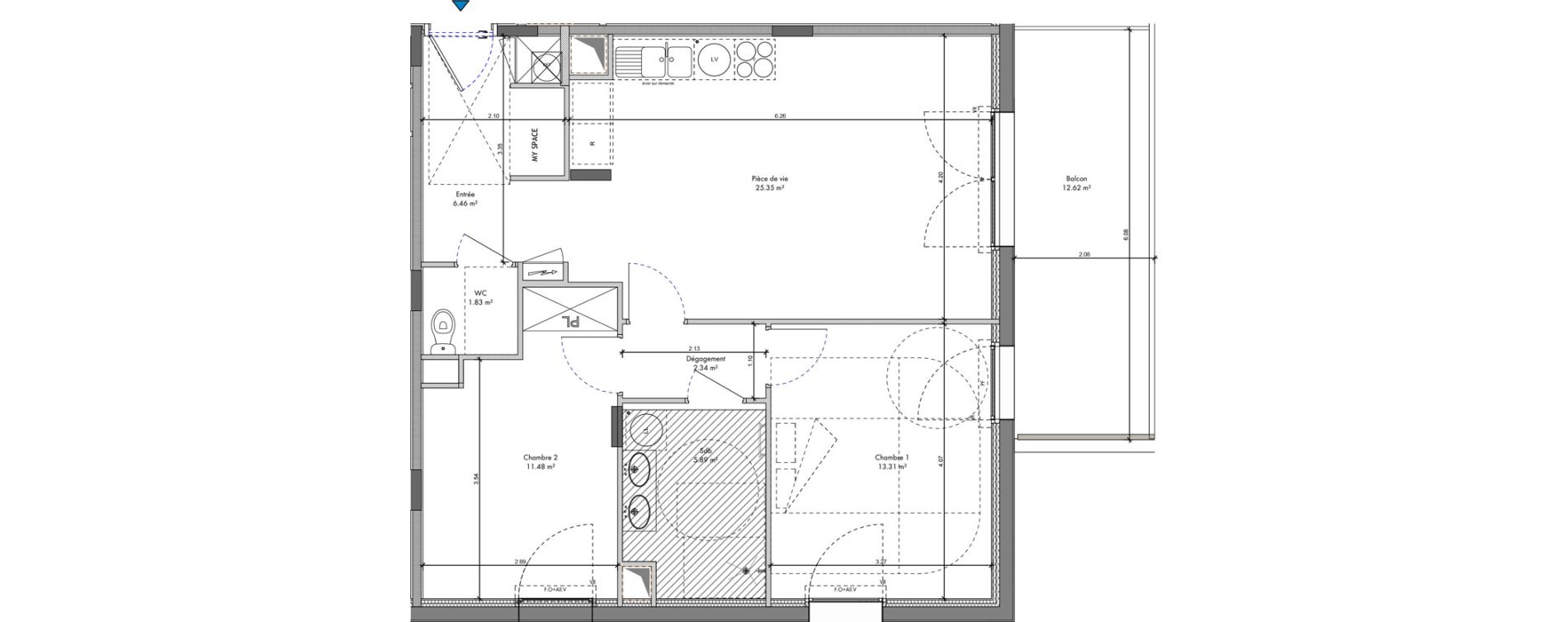 Appartement T3 de 66,67 m2 &agrave; Roanne Halage