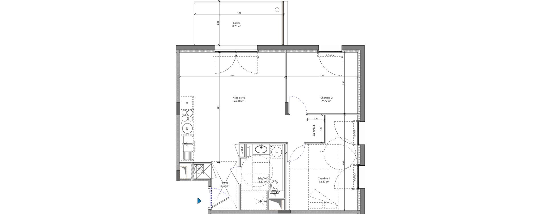 Appartement T3 de 56,76 m2 &agrave; Roanne Halage