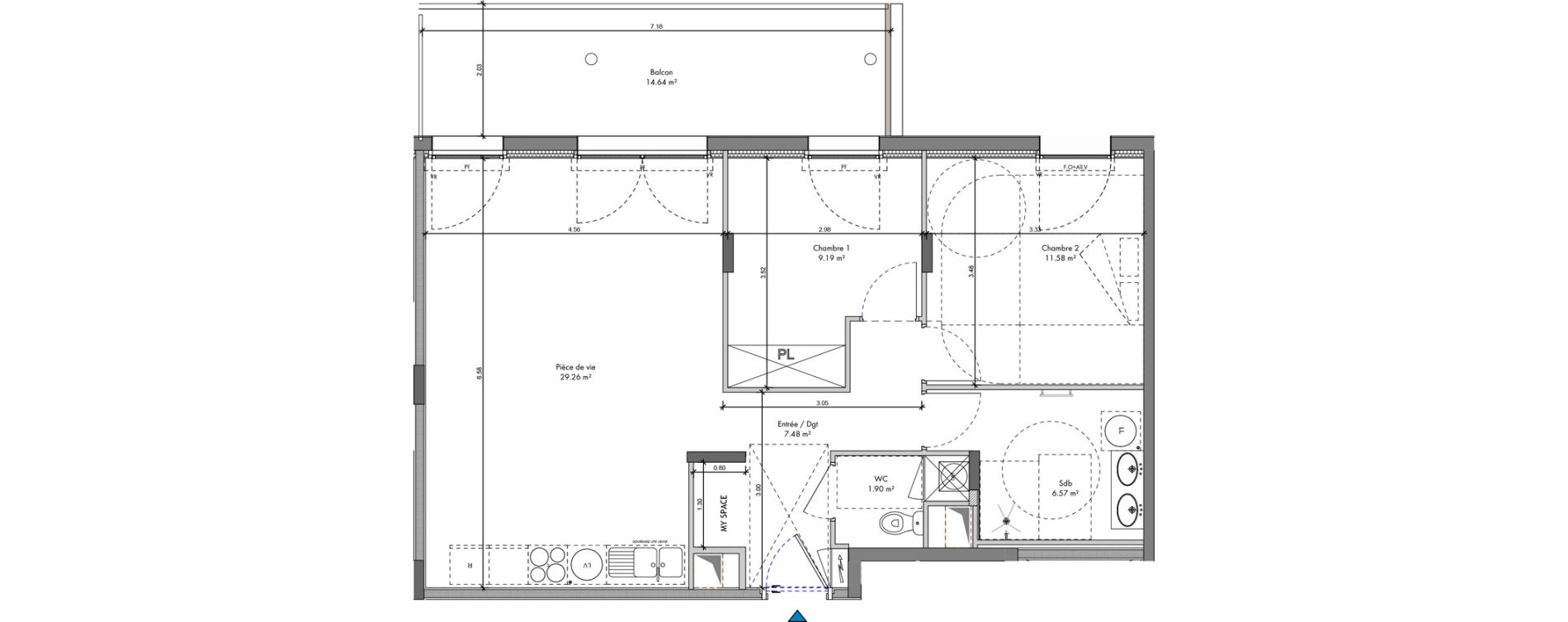 Appartement T3 de 65,99 m2 &agrave; Roanne Halage