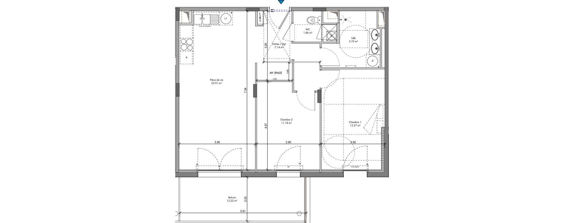 Appartement T3 de 65,06 m2 &agrave; Roanne Halage