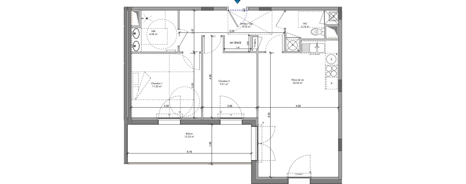 Appartement T3 de 63,91 m2 &agrave; Roanne Halage