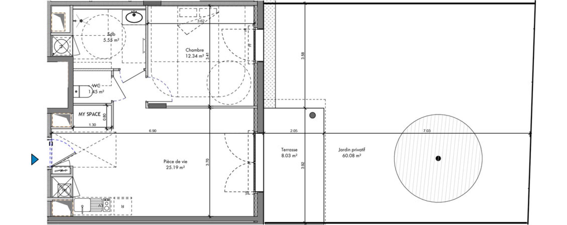 Appartement T2 de 44,53 m2 &agrave; Roanne Halage