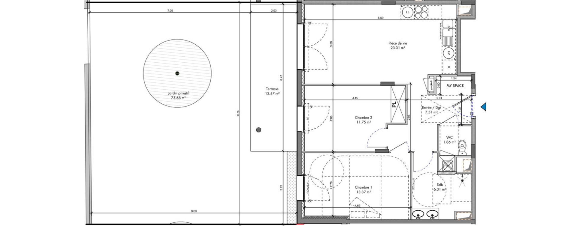 Appartement T3 de 63,80 m2 &agrave; Roanne Halage