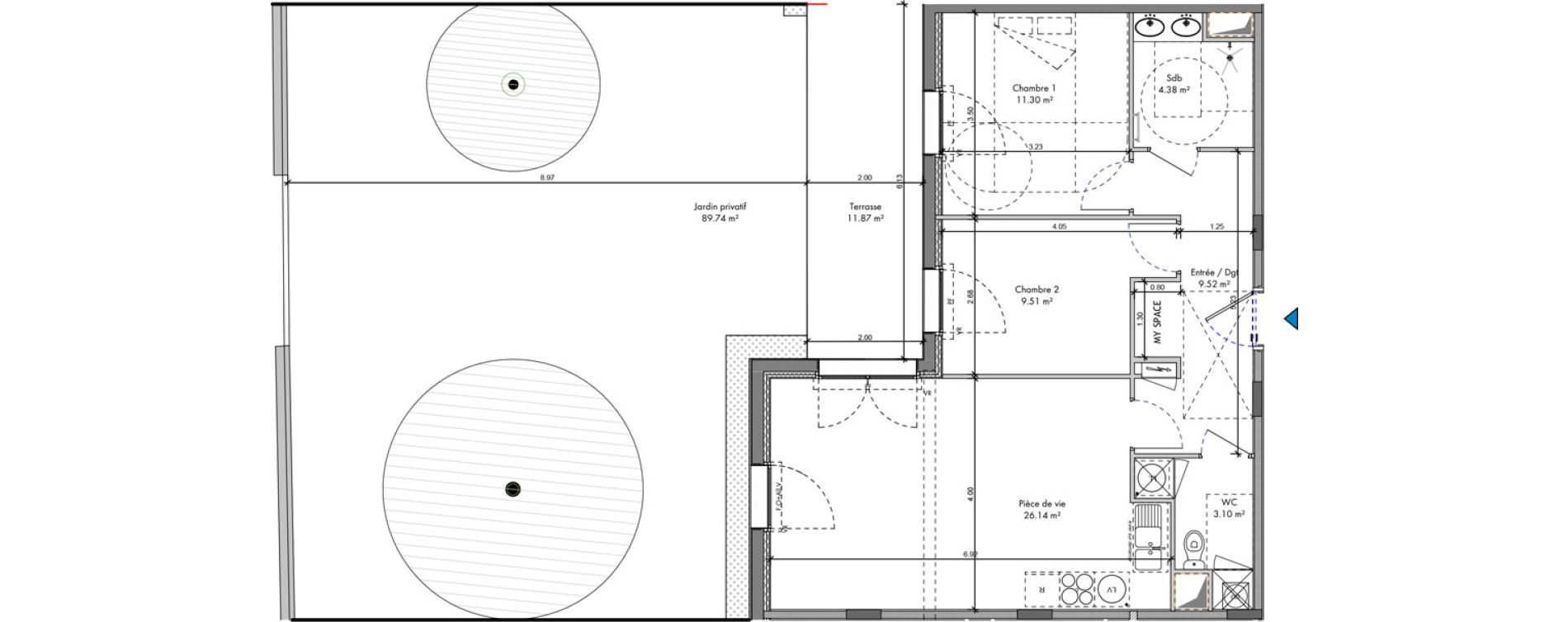 Appartement T3 de 63,95 m2 &agrave; Roanne Halage