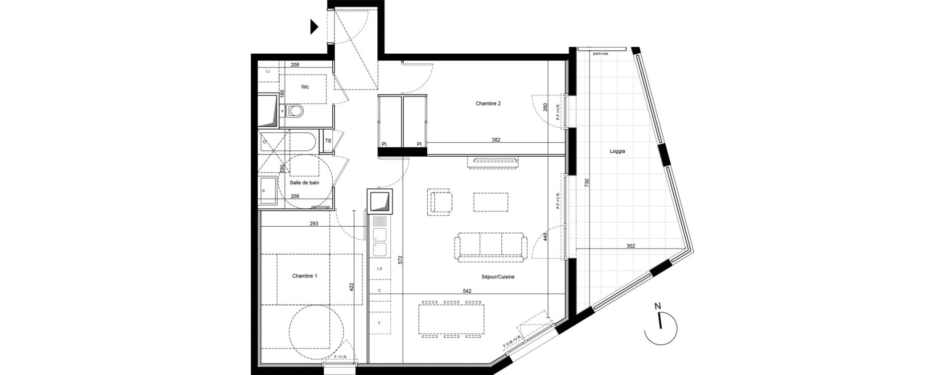 Appartement T3 de 68,45 m2 &agrave; Saint-&Eacute;tienne Le treyve - puits thibaud