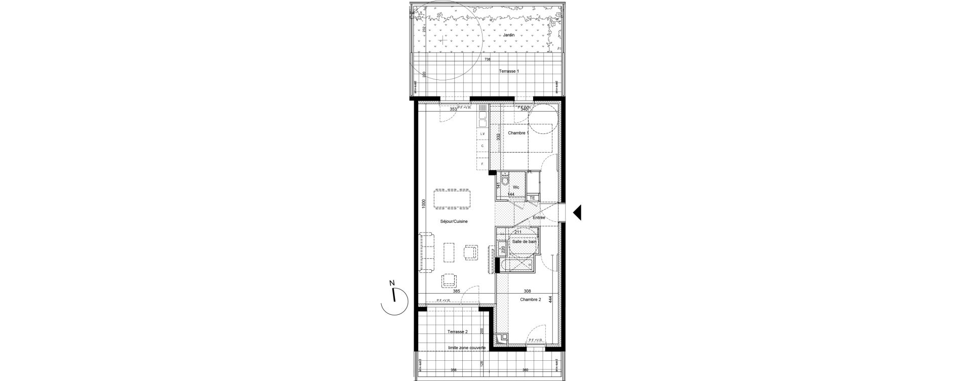 Appartement T3 de 73,84 m2 &agrave; Saint-&Eacute;tienne Le treyve - puits thibaud