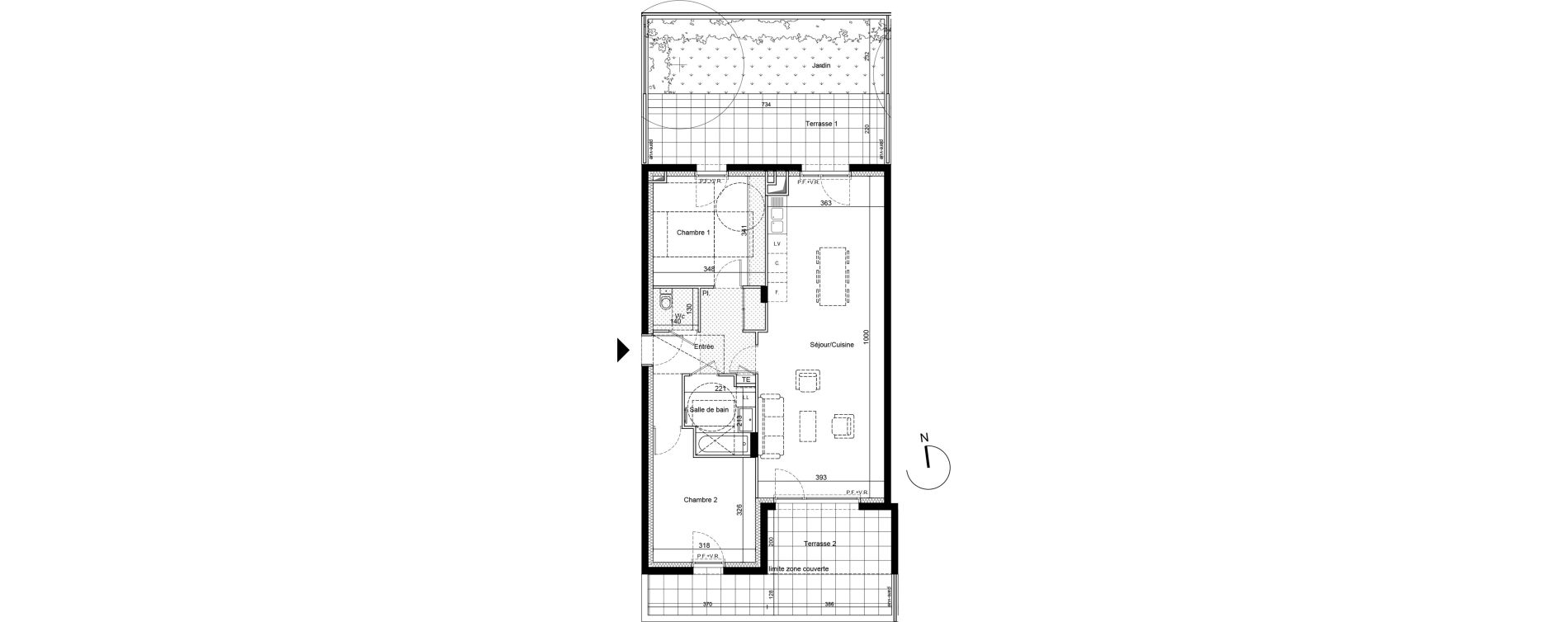 Appartement T3 de 75,57 m2 &agrave; Saint-&Eacute;tienne Le treyve - puits thibaud