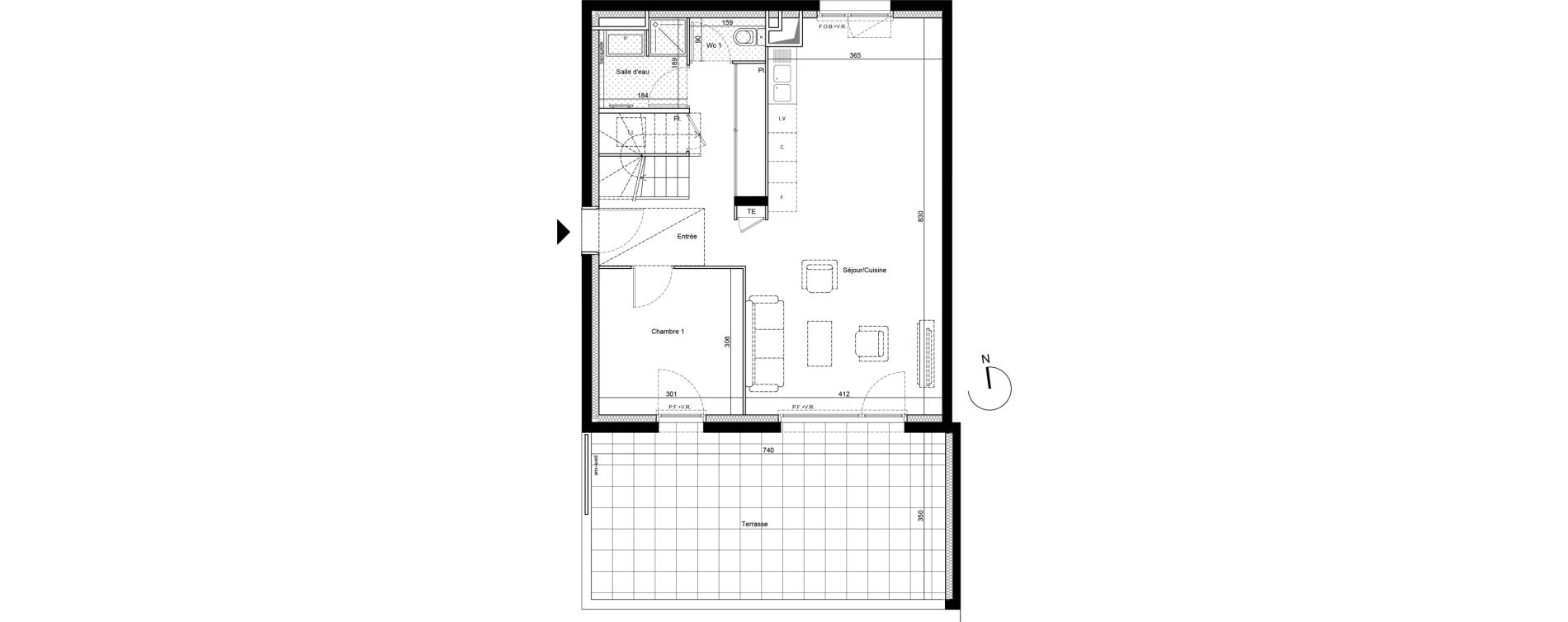 Appartement T5 de 108,52 m2 &agrave; Saint-&Eacute;tienne Le treyve - puits thibaud
