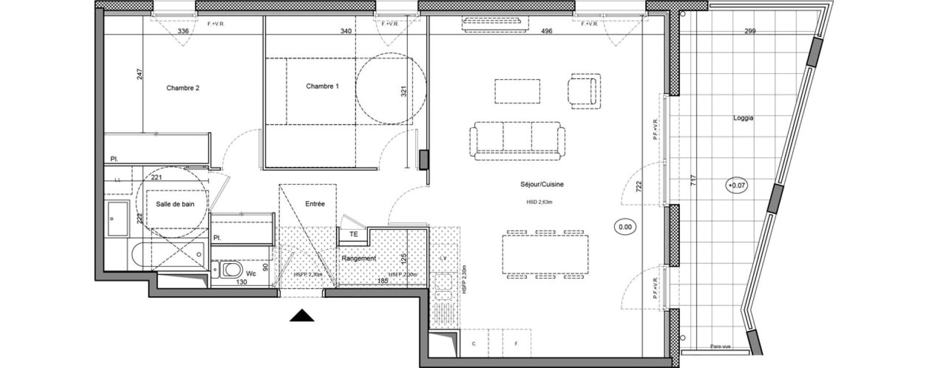 Appartement T3 de 72,32 m2 &agrave; Saint-&Eacute;tienne Le treyve - puits thibaud