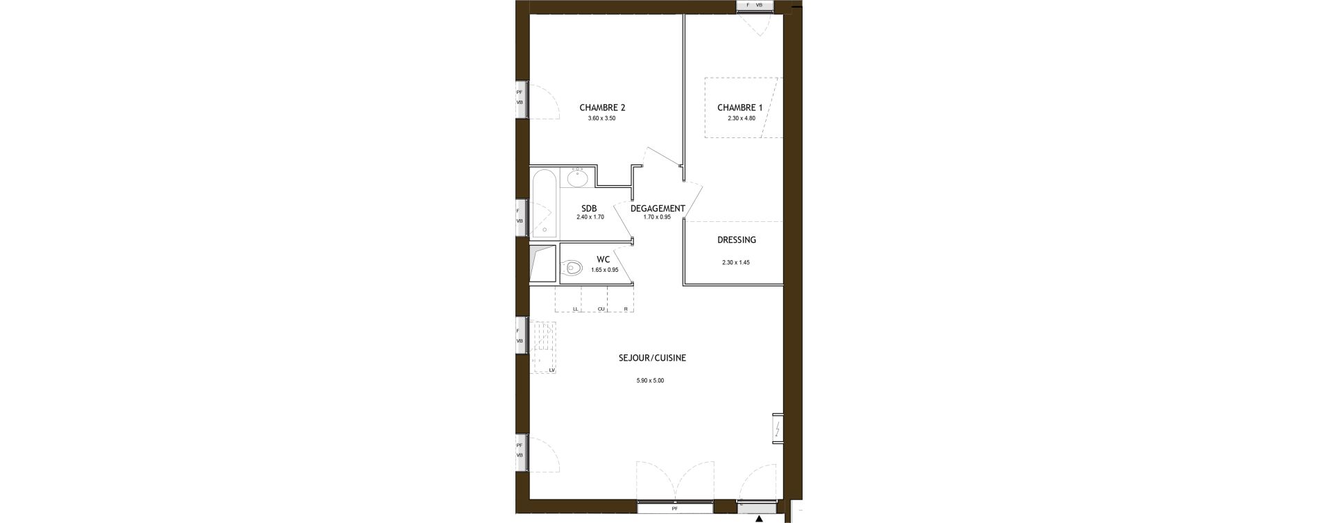 Appartement T3 de 65,18 m2 &agrave; Saint-&Eacute;tienne Chateaucreux