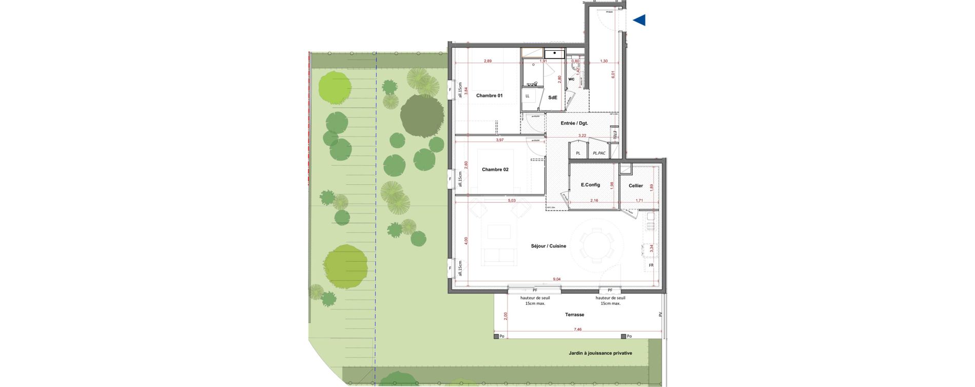 Appartement T3 de 84,26 m2 &agrave; C&eacute;bazat Centre