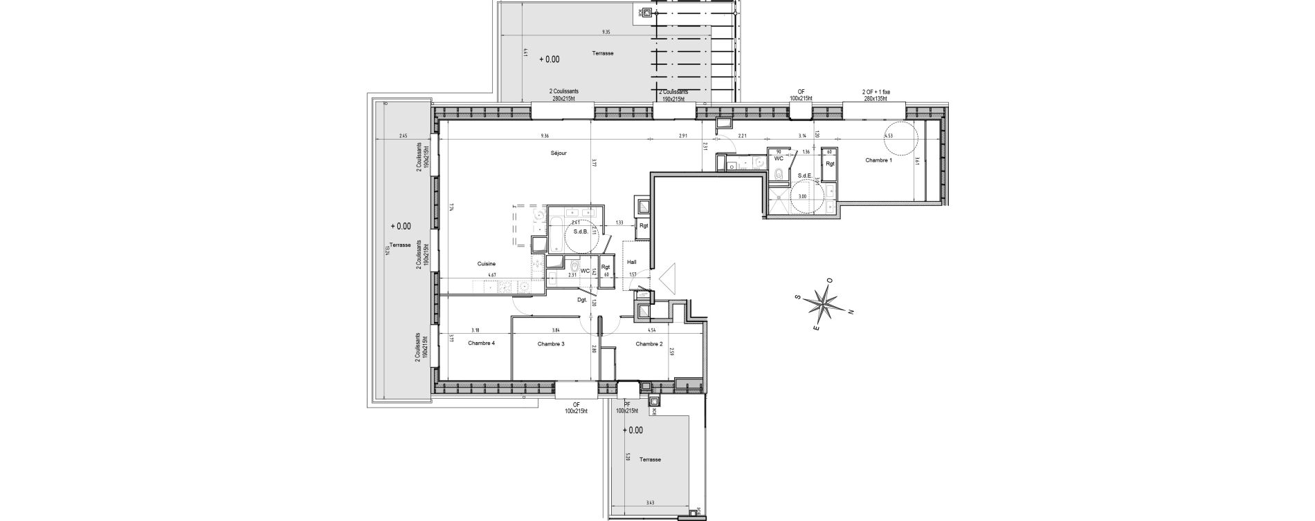 Appartement T5 de 149,00 m2 &agrave; Chamali&egrave;res Centre