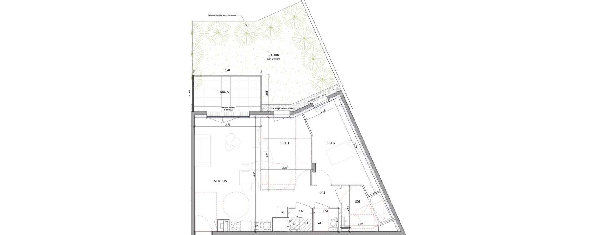 Appartement T3 de 63,65 m2 &agrave; Clermont-Ferrand Sous les vignes