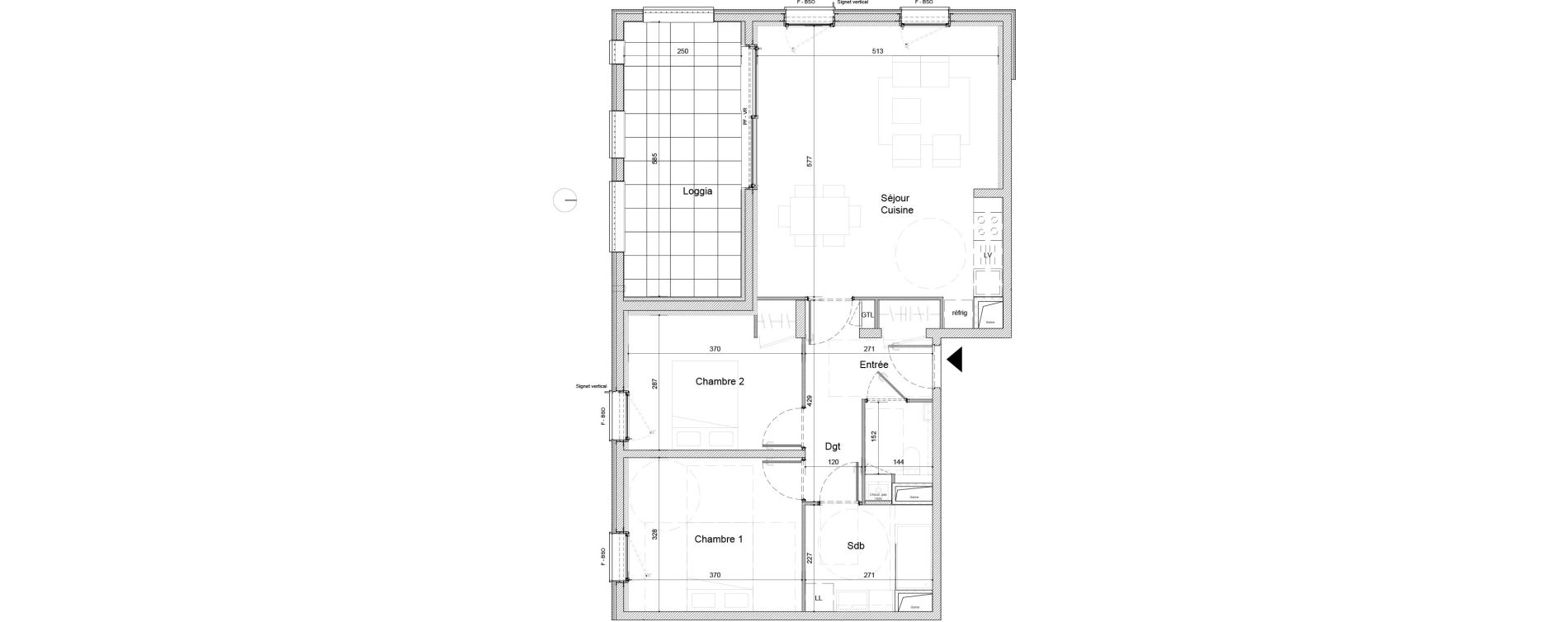 Appartement T3 de 69,58 m2 &agrave; Clermont-Ferrand Sablon - trudaine