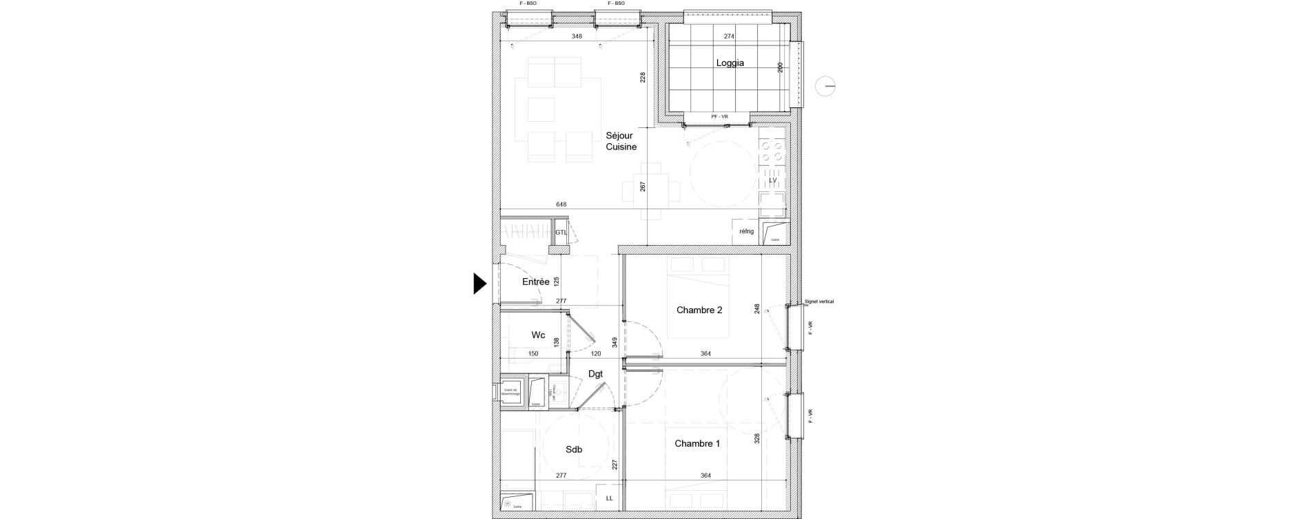 Appartement T3 de 60,28 m2 &agrave; Clermont-Ferrand Sablon - trudaine