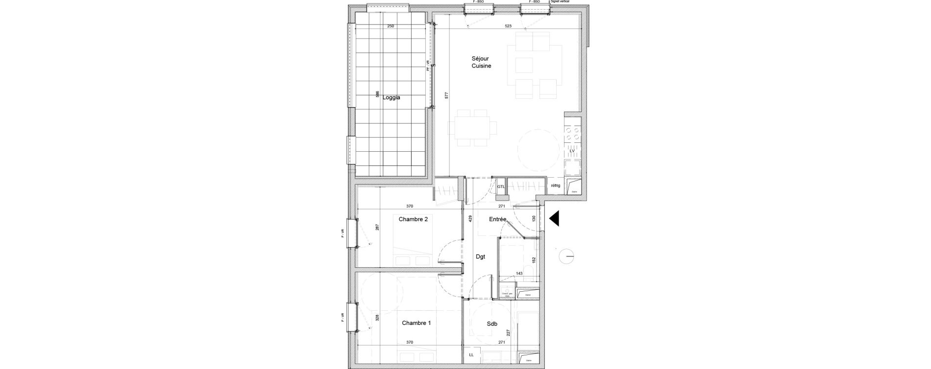Appartement T3 de 69,57 m2 &agrave; Clermont-Ferrand Sablon - trudaine