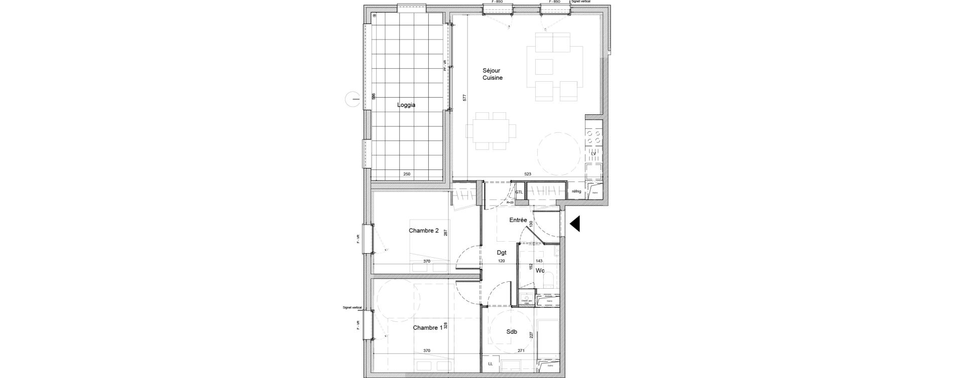 Appartement T3 de 69,57 m2 &agrave; Clermont-Ferrand Sablon - trudaine