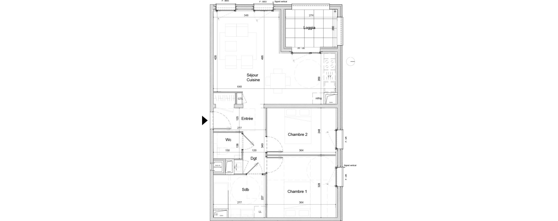 Appartement T3 de 60,28 m2 &agrave; Clermont-Ferrand Sablon - trudaine