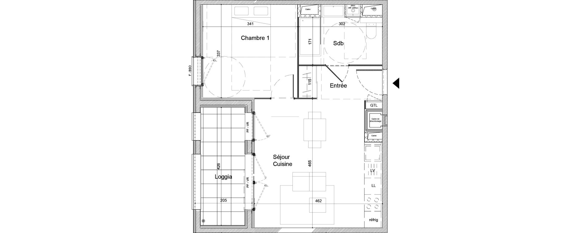 Appartement T2 de 41,30 m2 &agrave; Clermont-Ferrand Sablon - trudaine