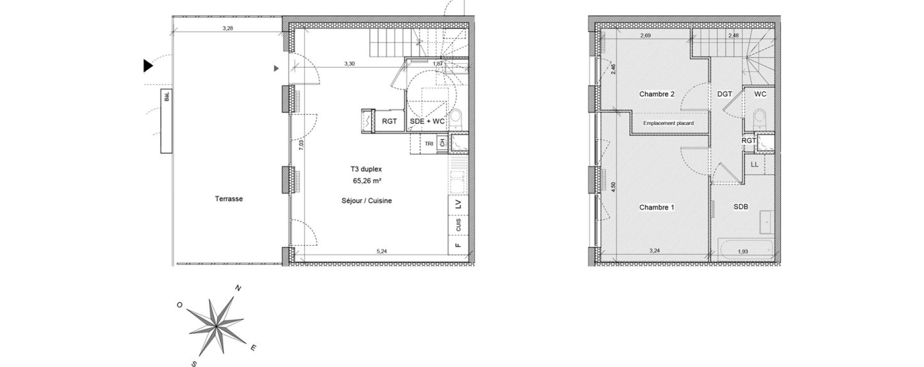 Maison T3 de 65,26 m2 &agrave; Clermont-Ferrand Cataroux