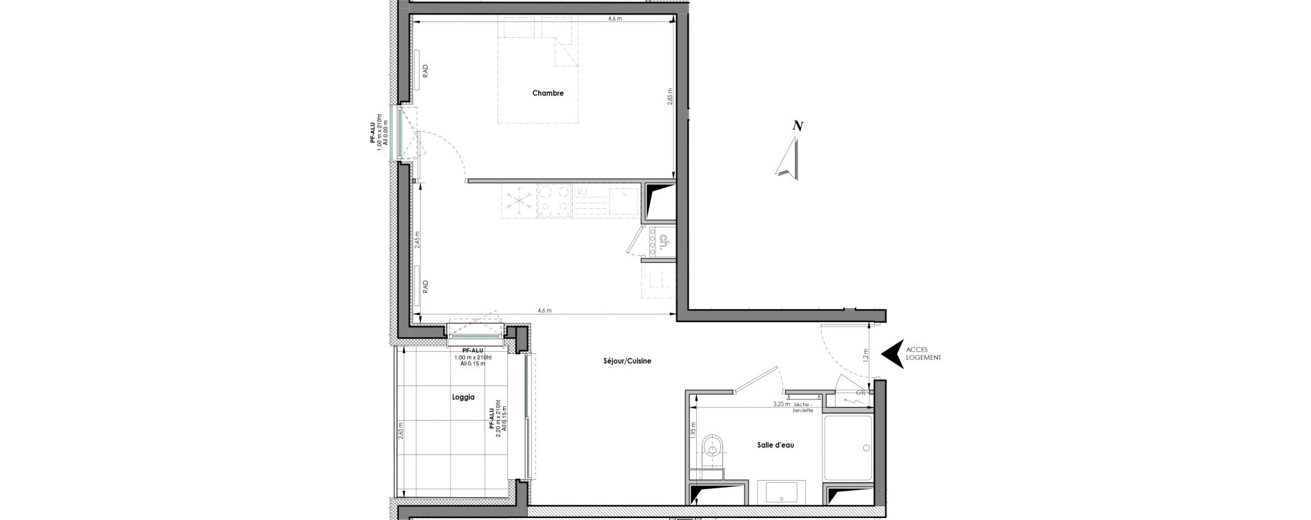 Appartement T2 de 41,67 m2 &agrave; Clermont-Ferrand Blatin