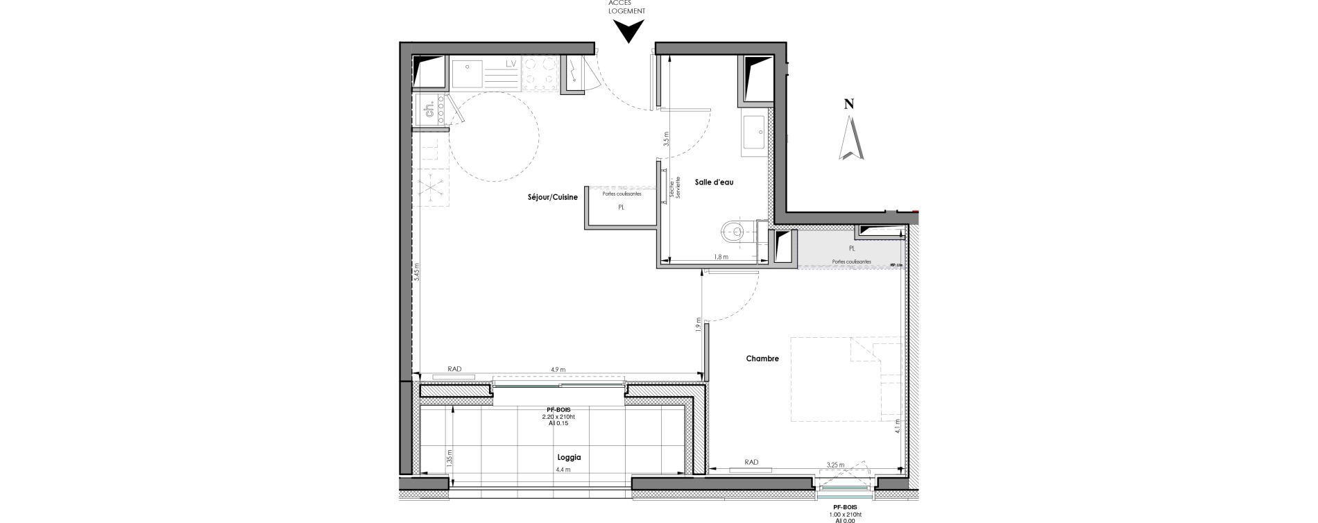 Appartement T2 de 40,82 m2 &agrave; Clermont-Ferrand Blatin