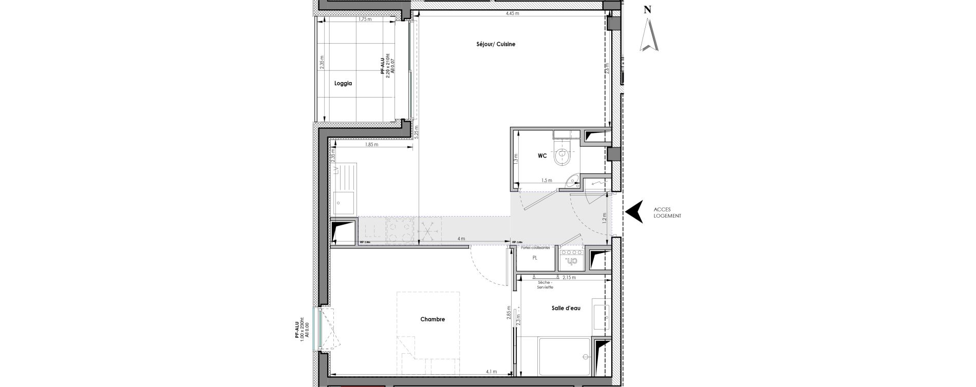 Appartement T2 de 43,24 m2 &agrave; Clermont-Ferrand Blatin