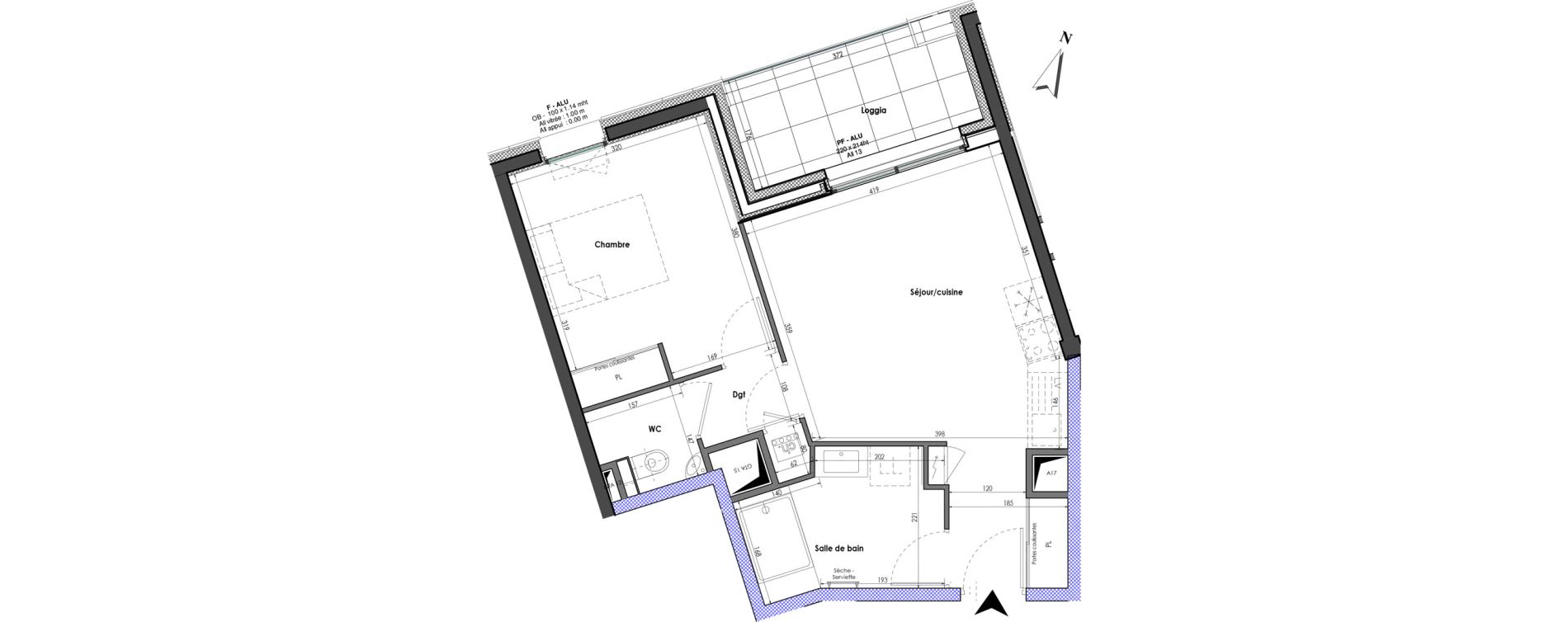 Appartement T2 de 44,04 m2 &agrave; Clermont-Ferrand Blatin