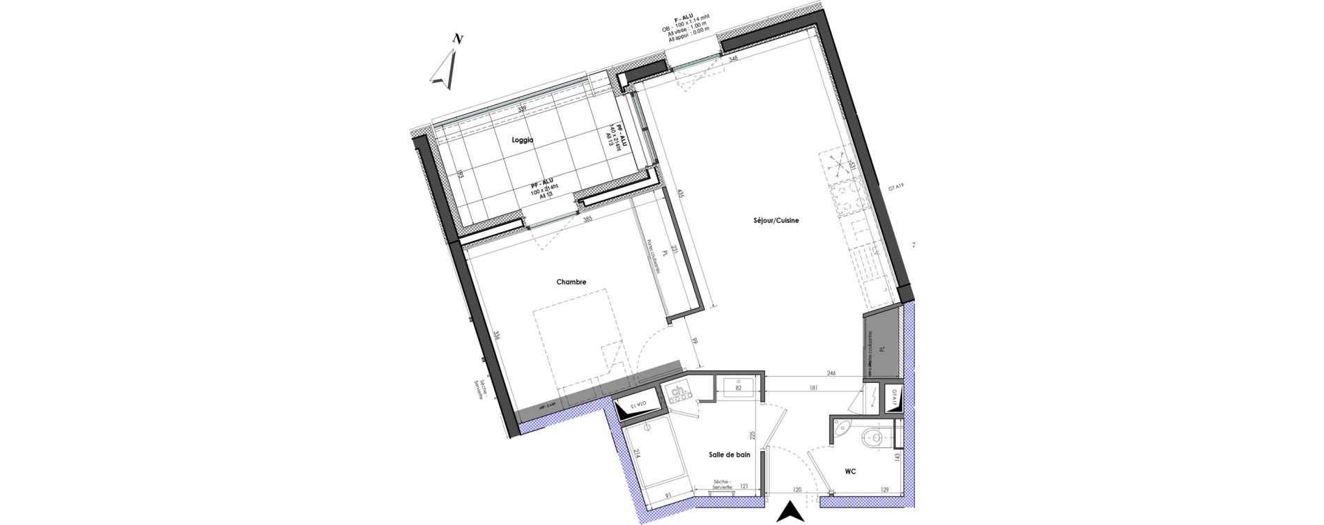 Appartement T2 de 43,89 m2 &agrave; Clermont-Ferrand Blatin
