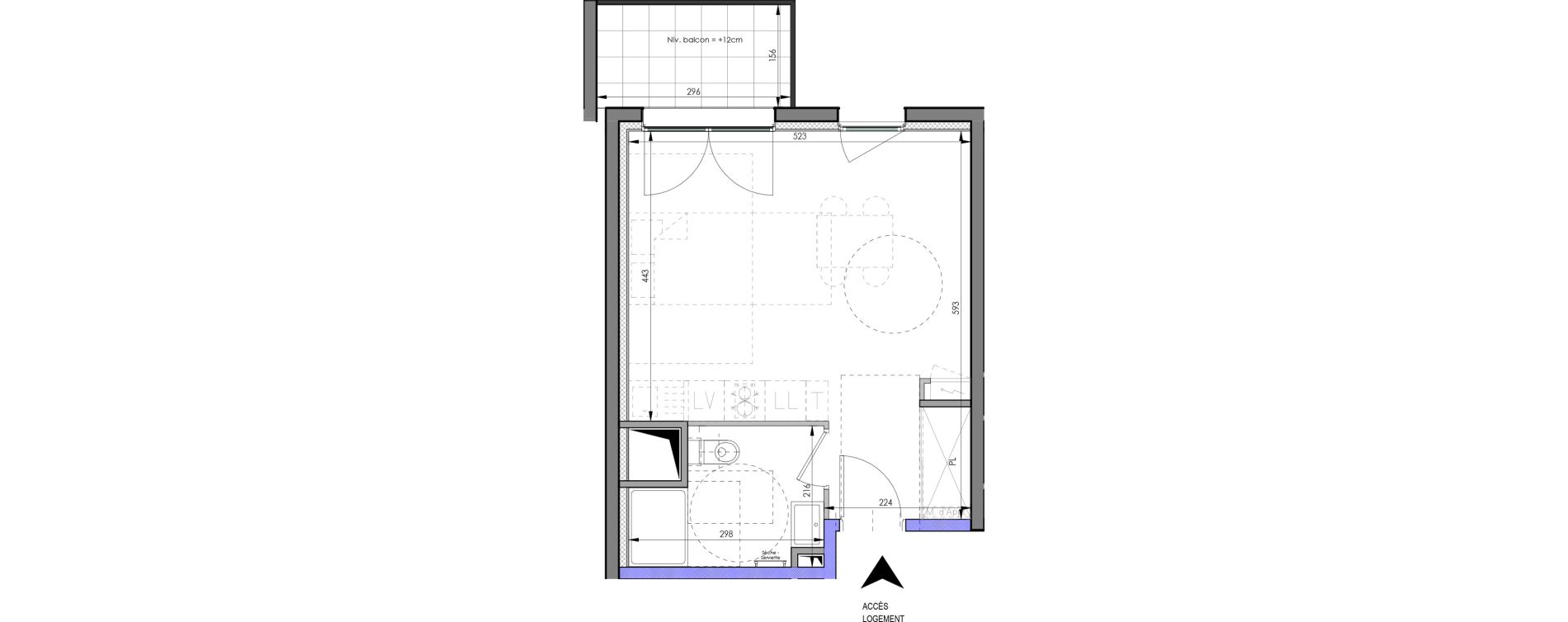 Appartement T1 de 31,52 m2 &agrave; Clermont-Ferrand R&eacute;publique