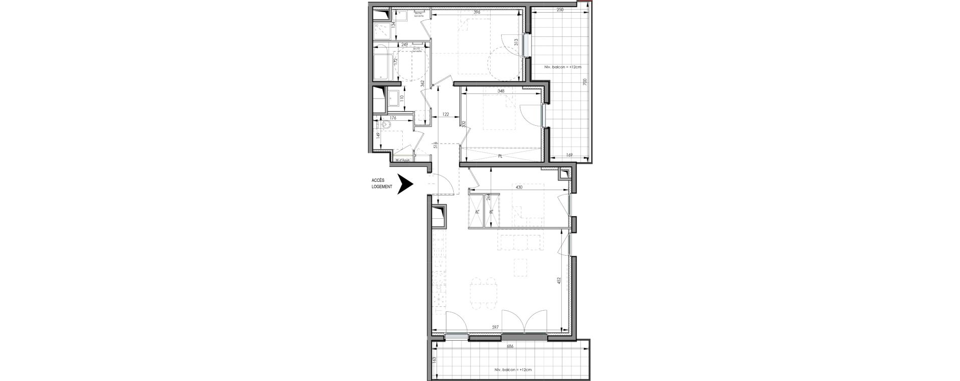 Appartement T4 de 83,75 m2 &agrave; Clermont-Ferrand R&eacute;publique