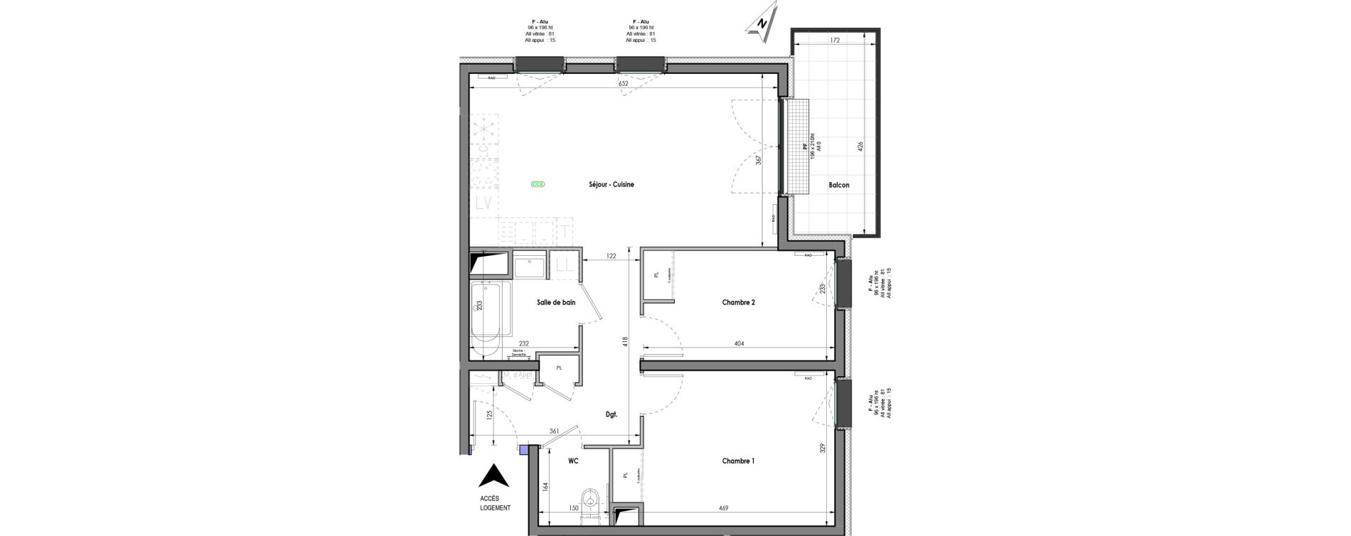 Appartement T3 de 63,29 m2 &agrave; Clermont-Ferrand R&eacute;publique